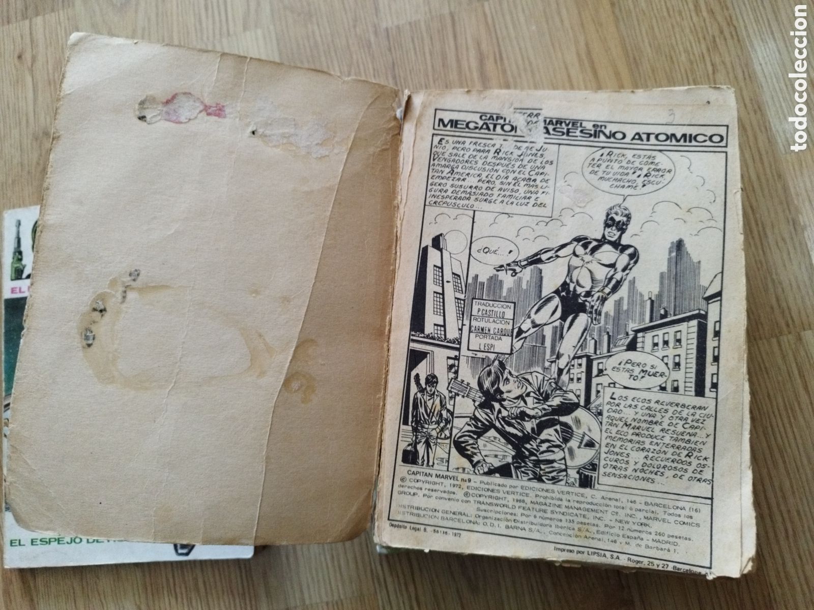 C&oacute;mics: LOTE DE 7 NUMEROS VERTICE TIPO EXTRA. ZARPA DE ACERO, SPIDER, DAN DEFENSOR, TENAX, CAPITAN MARVEL - Foto 4