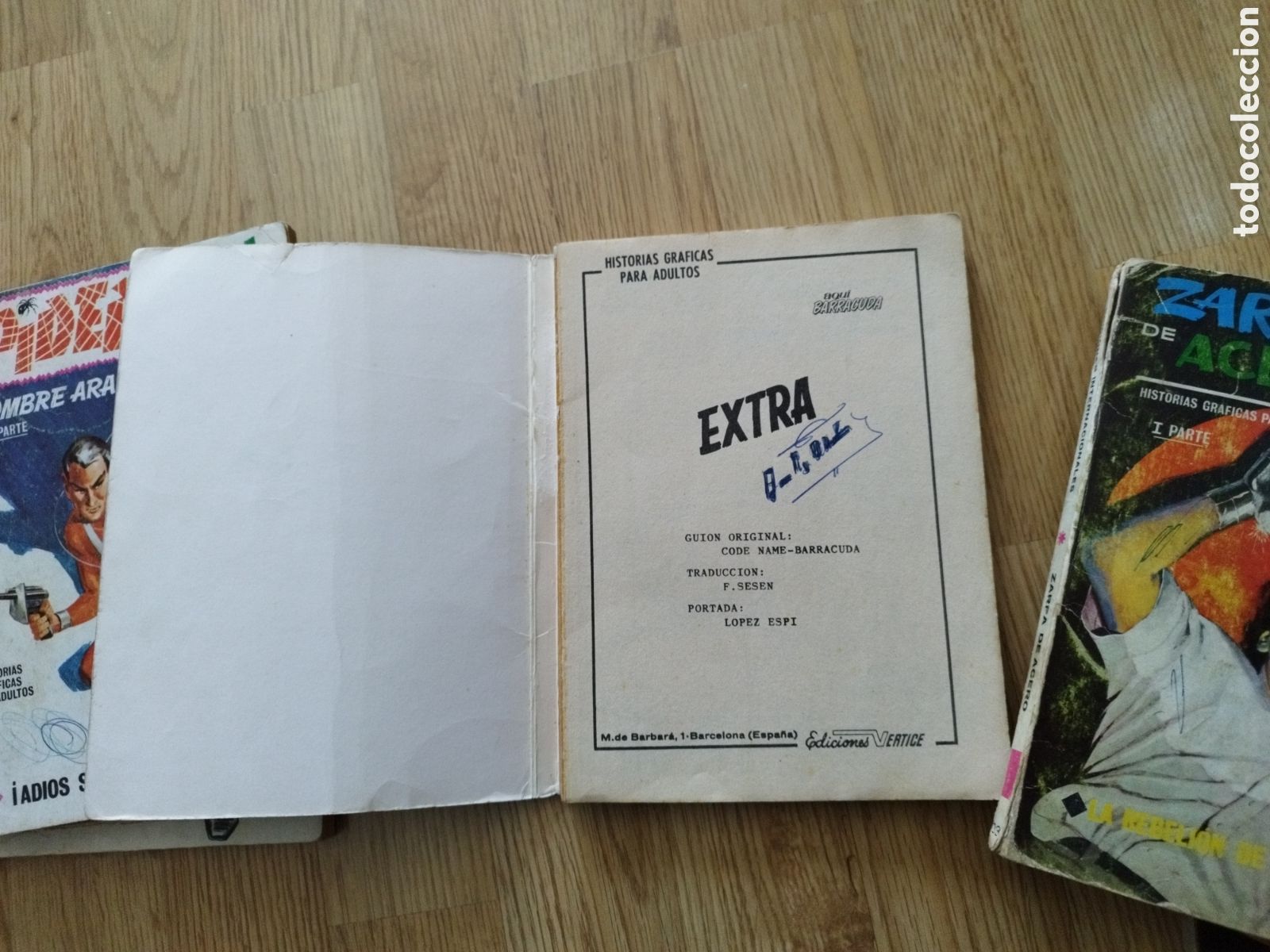 C&oacute;mics: LOTE DE 7 NUMEROS VERTICE TIPO EXTRA. ZARPA DE ACERO, SPIDER, DAN DEFENSOR, TENAX, CAPITAN MARVEL - Foto 6