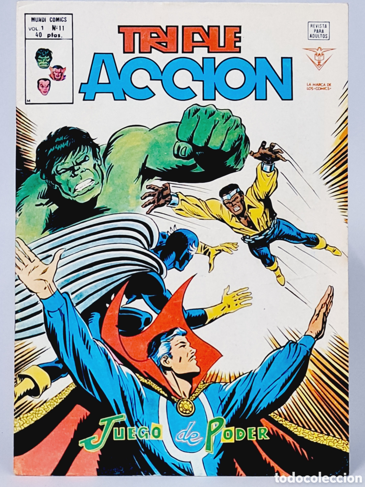 C&oacute;mics: CASI EXCELENTE TRIPLE ACCI&Oacute;N 11 JUEGO DE PODER C&Oacute;MICS VERTICE MARVEL - Foto 1