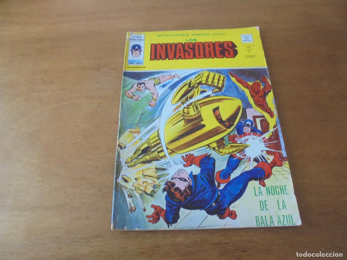 C&oacute;mics: COMIC MARVEL LOS INVASORES V1 N&ordm; 11 LA NOCHE DE LA BALA AZUL. EDICIONES V&Eacute;RTICE - Foto 1