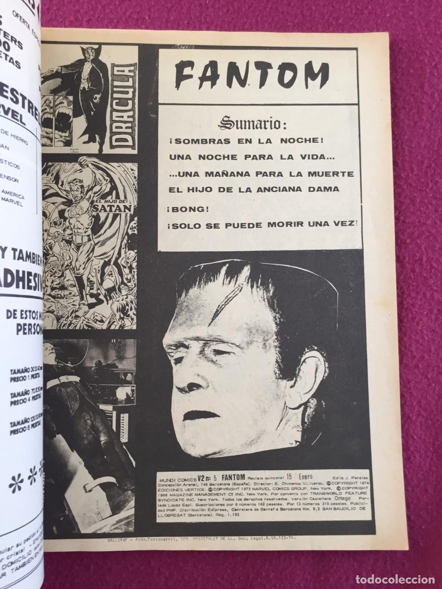 C&oacute;mics: Fantom V 2, Numero n&ordm; 5 - Ediciones V&eacute;rtice 1974 - Foto 4