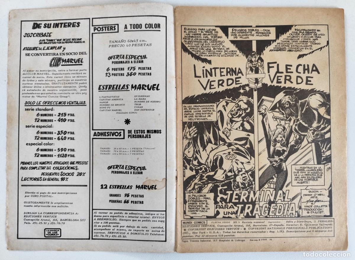 C&oacute;mics: FLECHA VERDE / LINTERNA VERDE V.1 N&ordm; 4 (Mike Grell)~ DC/V&Eacute;RTICE (1978) - Foto 2