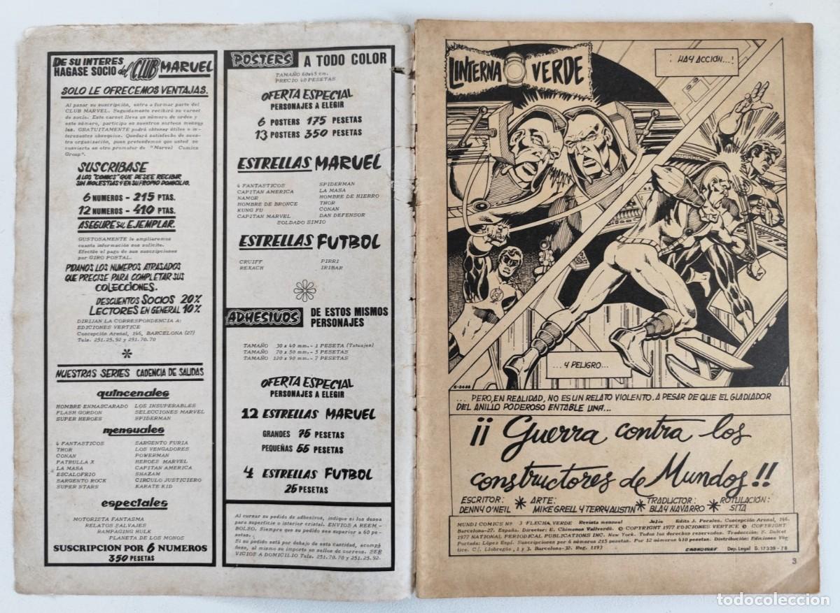 C&oacute;mics: FLECHA VERDE / LINTERNA VERDE V.1 N&ordm; 3 (Mike Grell)~ DC/V&Eacute;RTICE (1978) - Foto 2