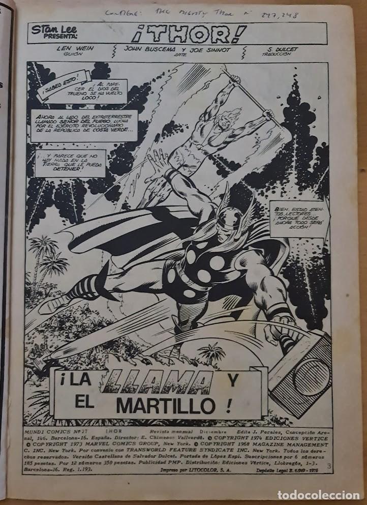 C&oacute;mics: THOR VOL 2, 27. LA LLAMA Y EL MARTILLO. VERTICE - Foto 2