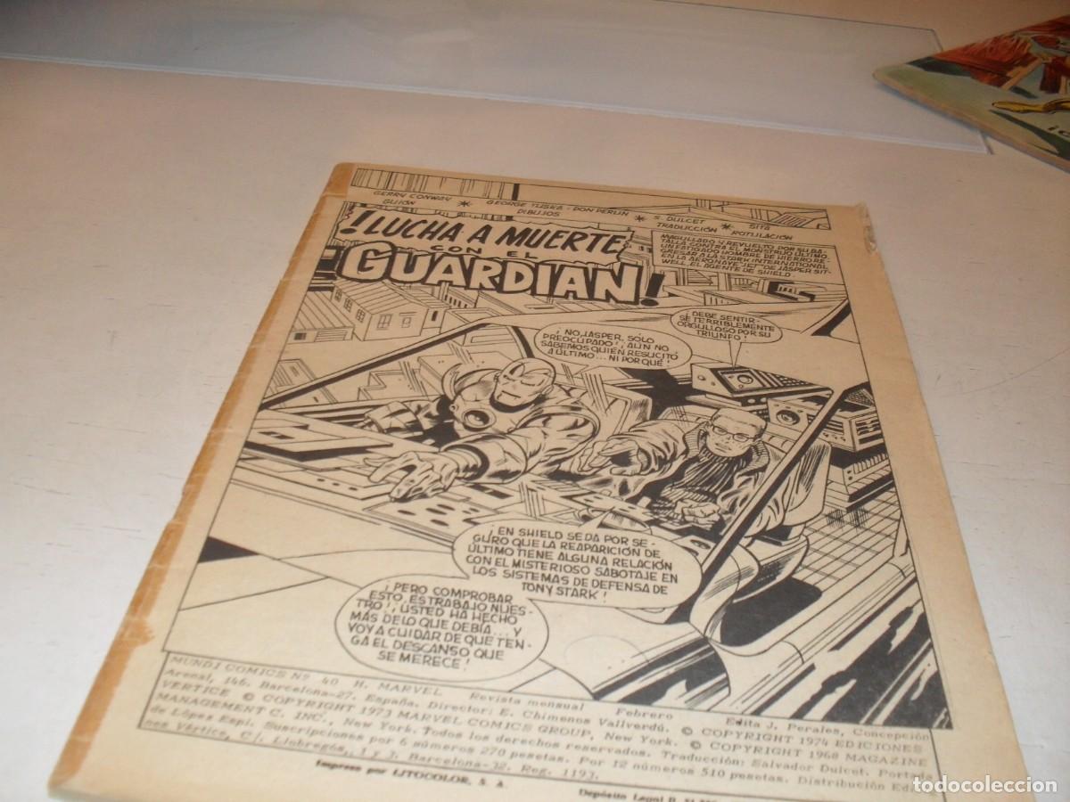 C&oacute;mics: HEROES MARVEL N&ordm; 40 EL HOMBRE DE HIERRO Y DAN DEFENSOR,(DE 67),VERTICE,1975 - Foto 1