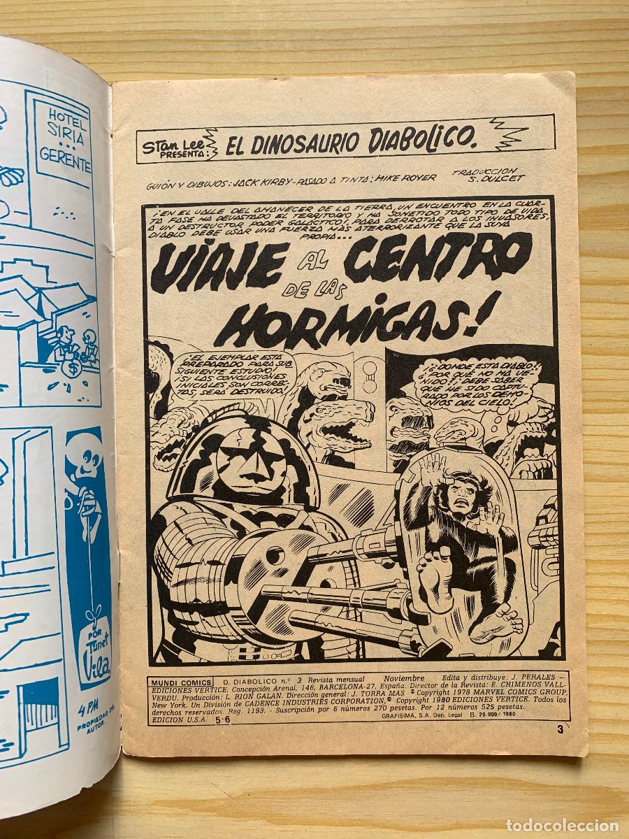 C&oacute;mics: Dinosaurio Diab&oacute;lico n&ordm; 3 - Ejemplar Sin Uso - Foto 2