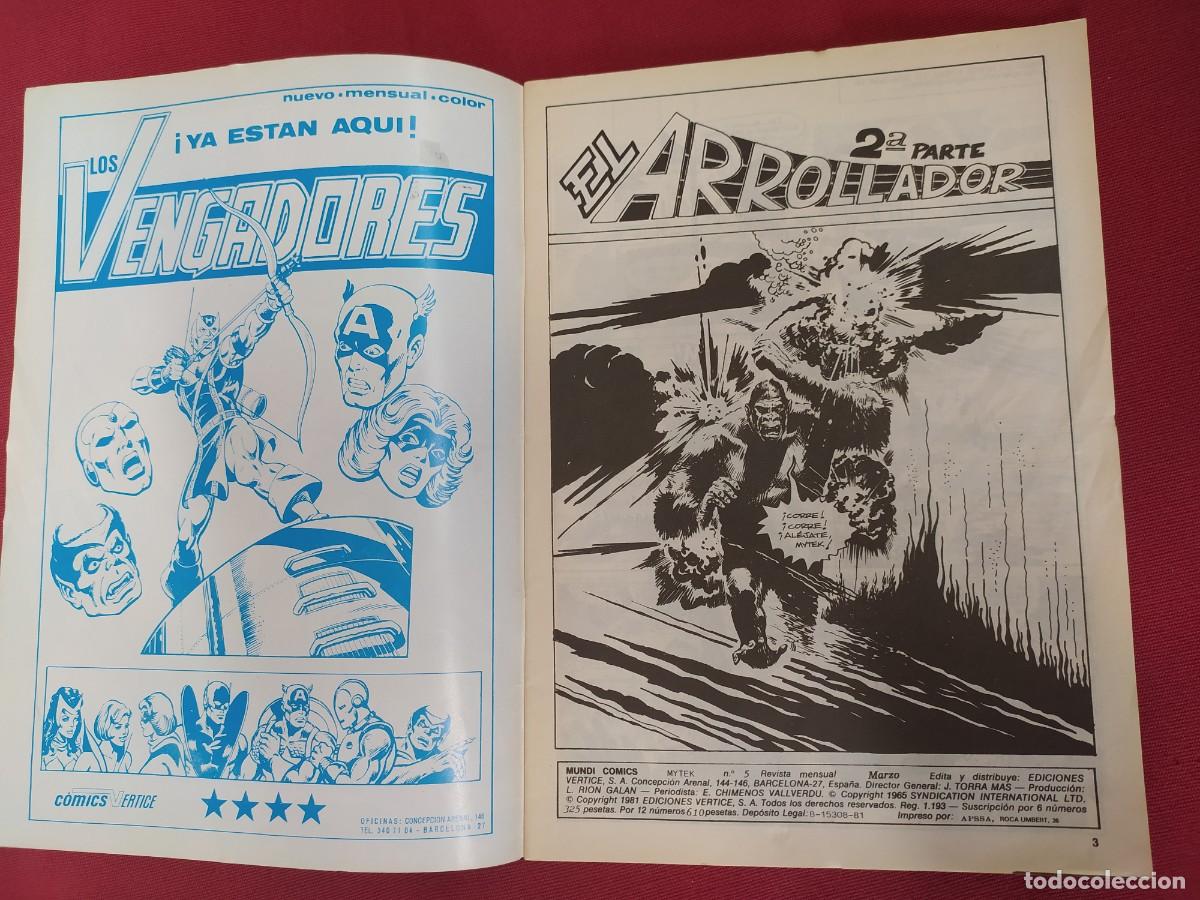 C&oacute;mics: Mytek n&uacute;mero 3 Ediciones surco 1983 blanco y negro - Foto 3