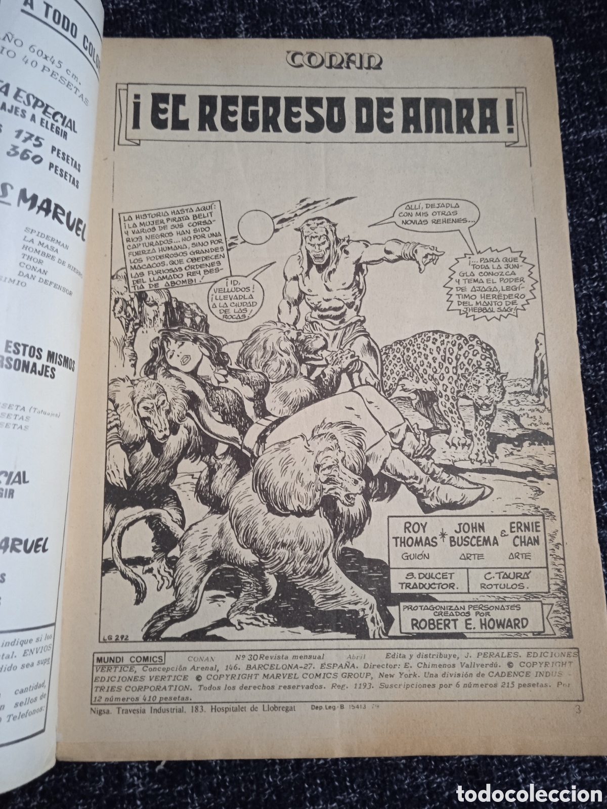 C&oacute;mics: CONAN VOLUMEN 2 N&ordm; 30 ( VERTICE ) - Foto 2