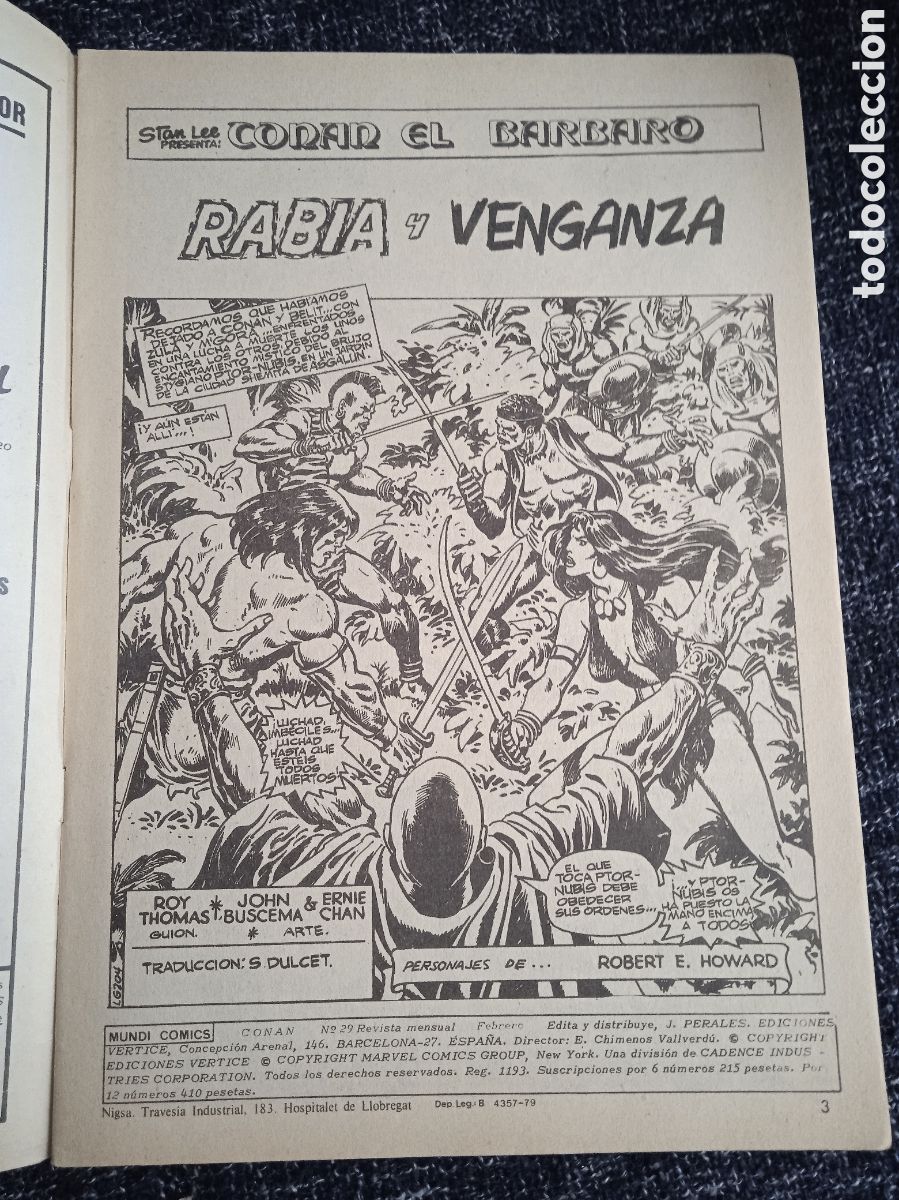 C&oacute;mics: CONAN VOLUMEN 2 N&ordm; 29 ( VERTICE ) - Foto 2