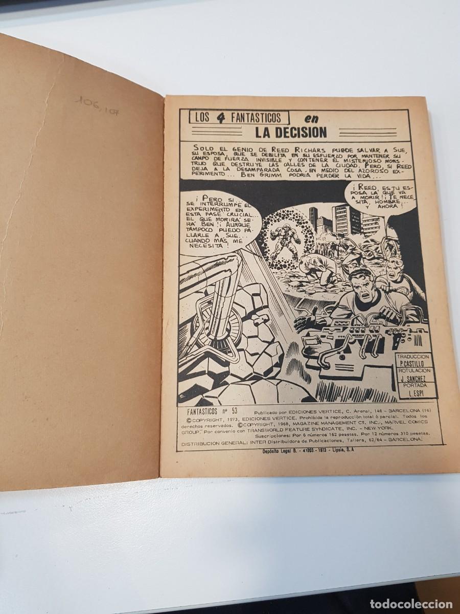 C&oacute;mics: Los 4 Fantasticos Marvel Ediciones Vertice N&ordm; 53 LA DECISION - Foto 2