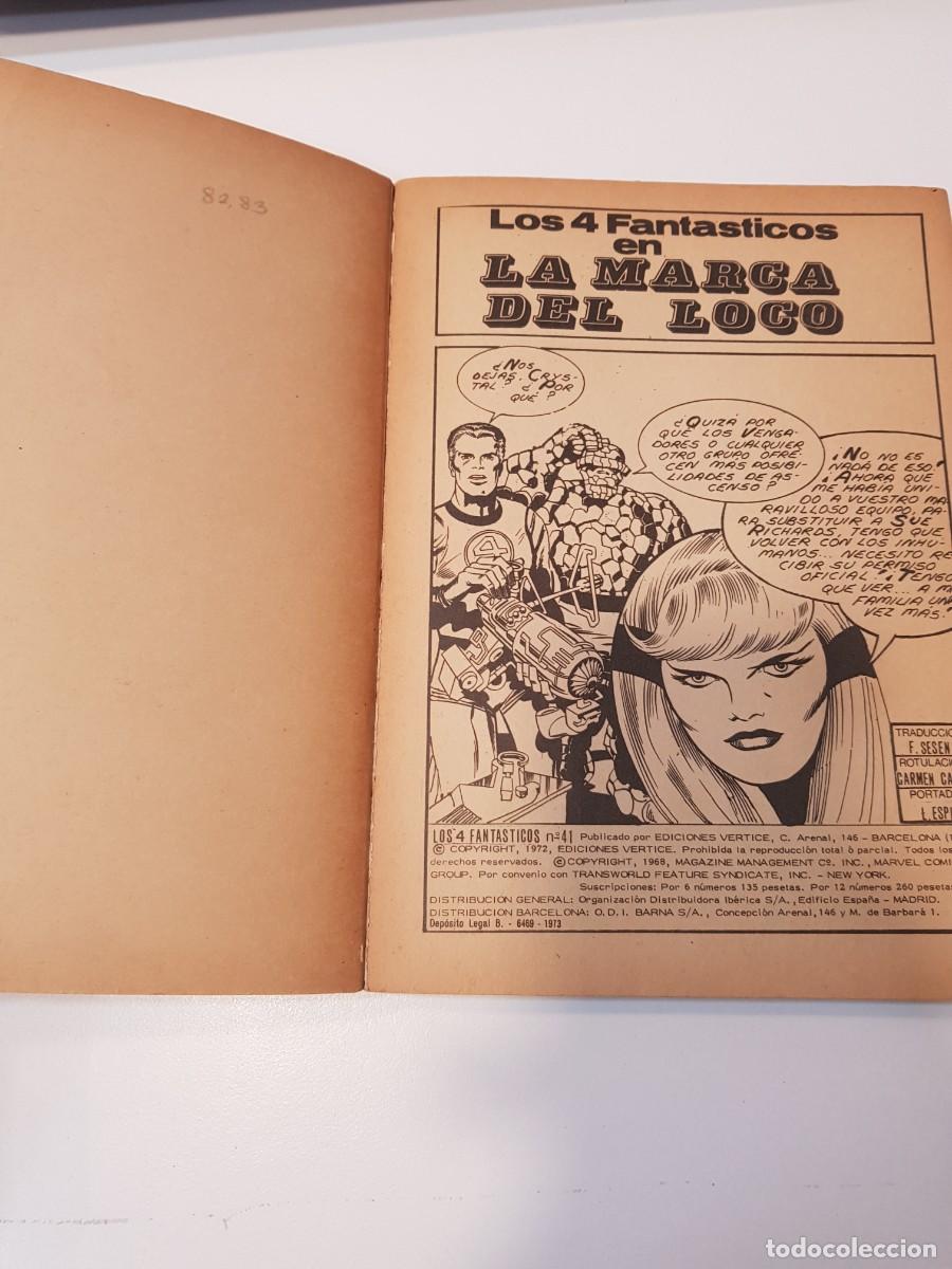 C&oacute;mics: Los 4 Fantasticos Marvel Ediciones Vertice N&ordm; 41 LA MARCA DEL LOCO - Foto 2