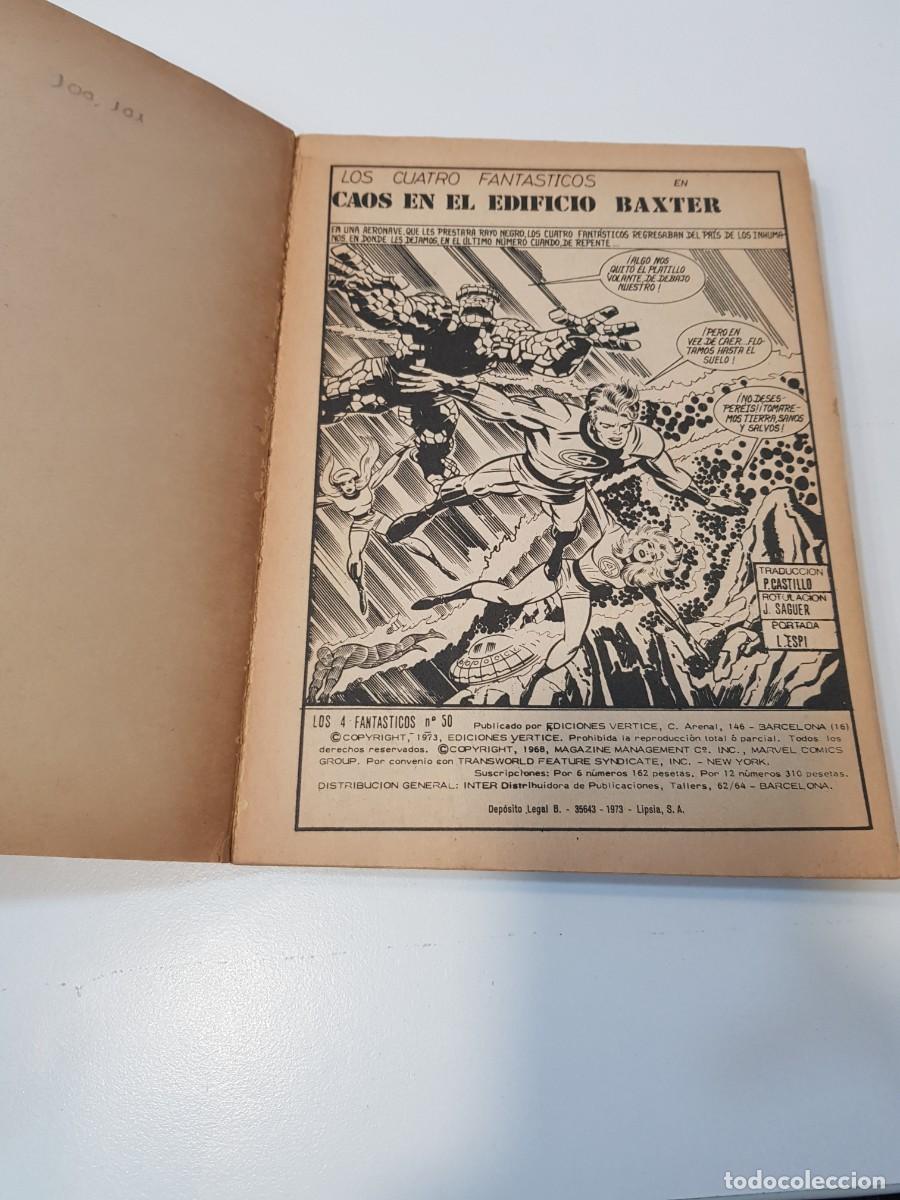 C&oacute;mics: Los 4 Fantasticos Marvel Ediciones Vertice N&ordm;50 CAOS EN EL EDIFIO BAXTER - Foto 2