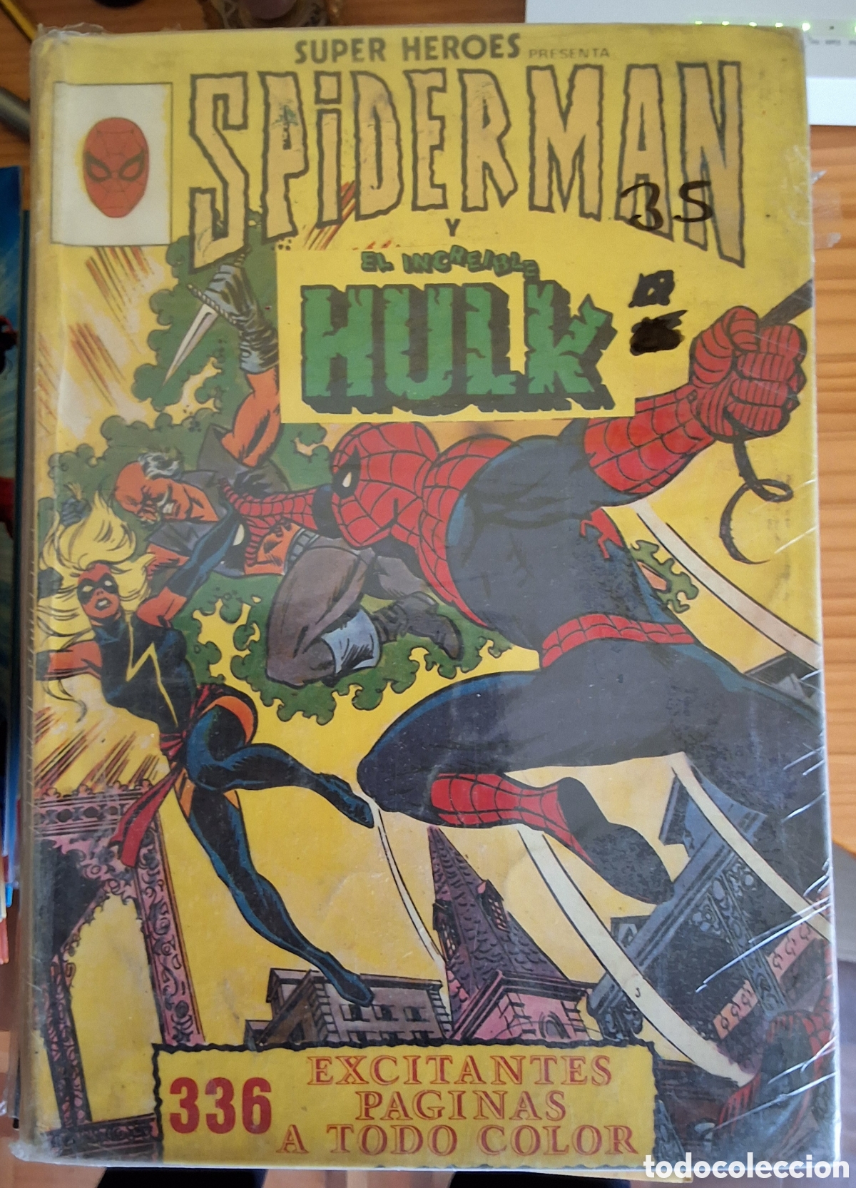 C&oacute;mics: Spiderman & hulk superheroes comic ediciones vertice volumen con 7 n&uacute;meros a&ntilde;o 1970 - Foto 1