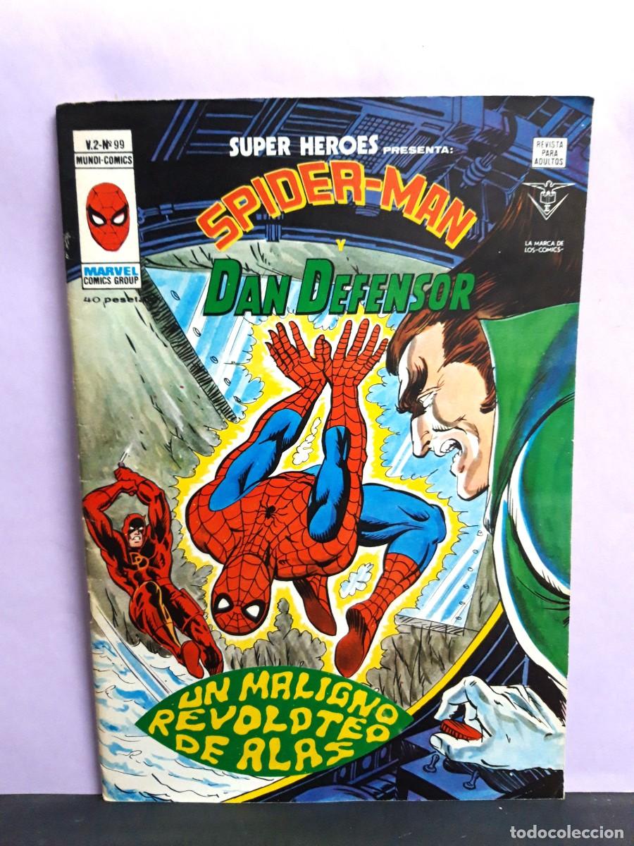 C&oacute;mics: SUPER H&Eacute;ROES. VOL 2. N&ordm; 99. SPIDER-MAN Y DAN DEFENSOR. V&Eacute;RTICE - Foto 1