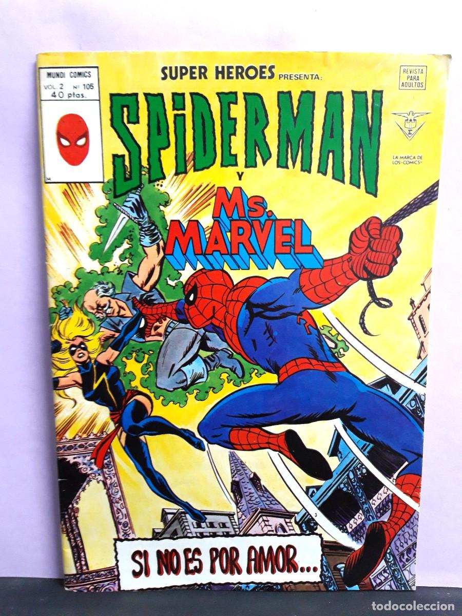 C&oacute;mics: SUPER H&Eacute;ROES. VOL 2. N&ordm; 105. SPIDERMAN Y MS. MARVEL. V&Eacute;RTICE - Foto 1