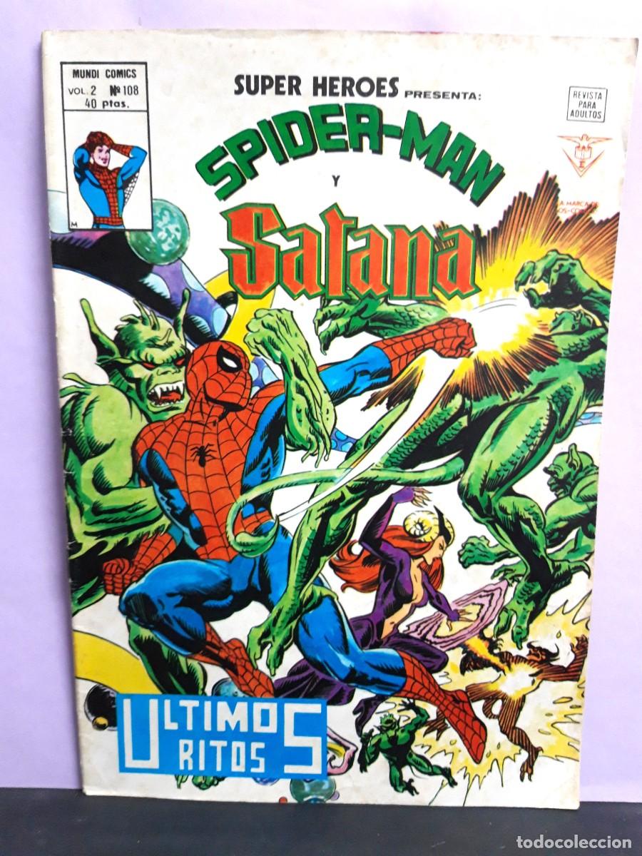 C&oacute;mics: SUPER H&Eacute;ROES. VOL 2. N&ordm; 108. SPIDERMAN Y SATANA. V&Eacute;RTICE - Foto 1