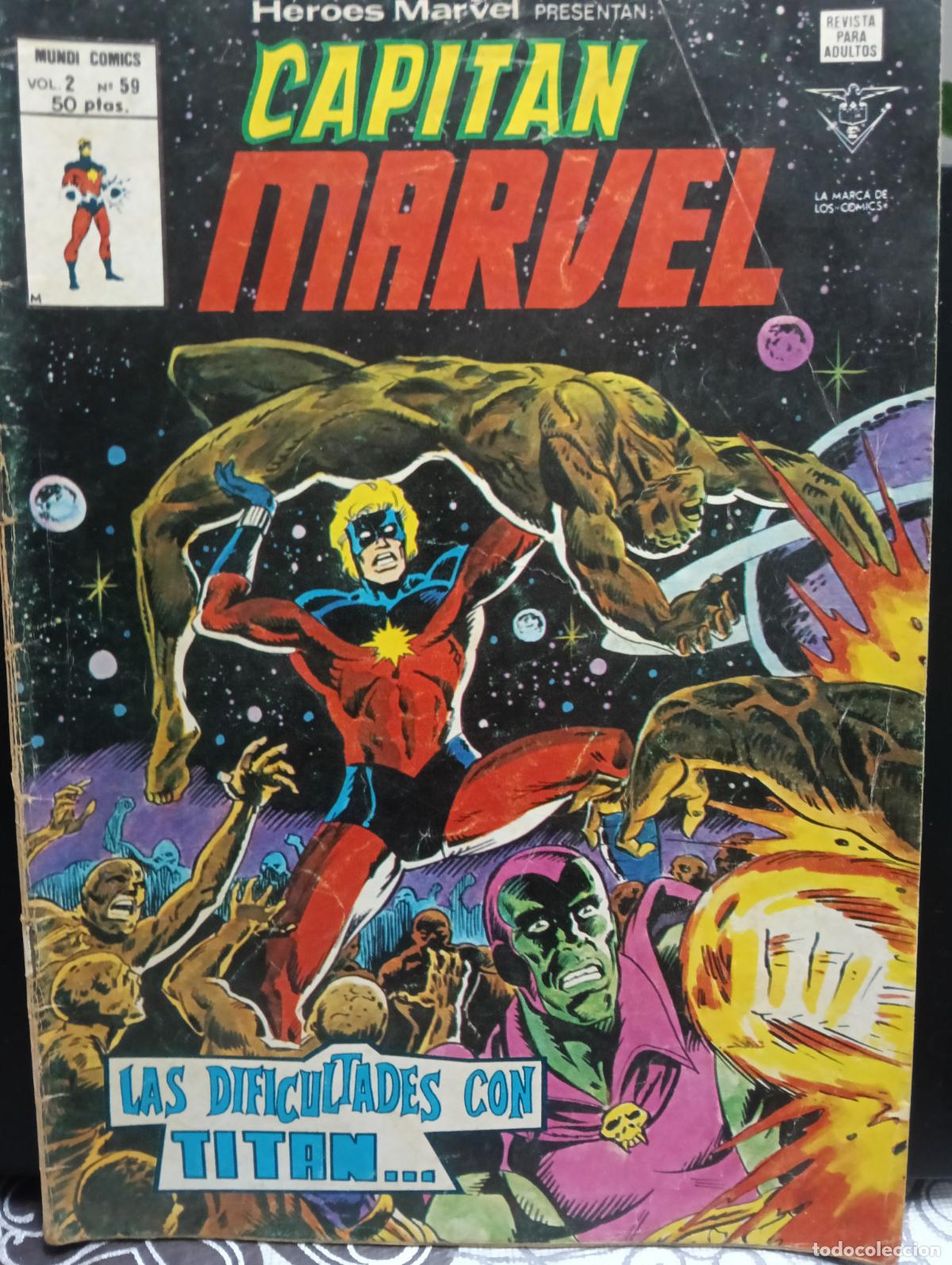 C&oacute;mics: HEROES MARVEL - CAPIT&Aacute;N MARVEL V.2 N&ordm; 59 VERTICE - Foto 1