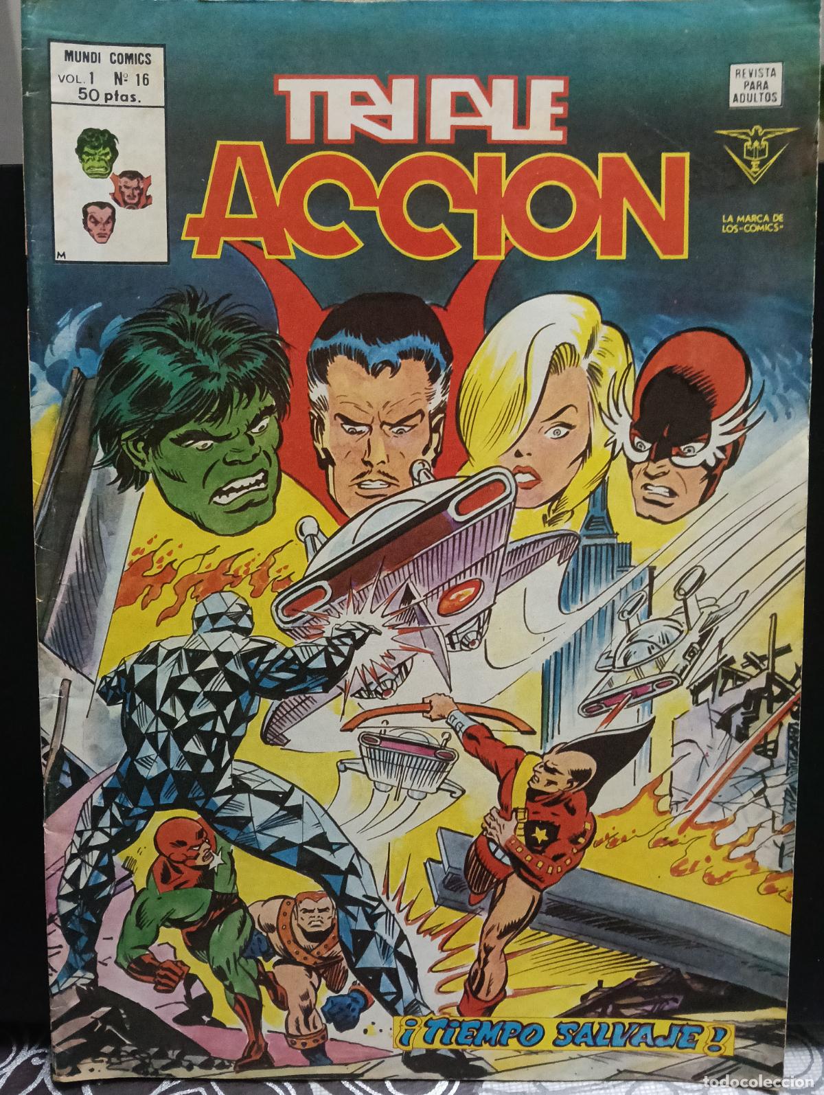 C&oacute;mics: TRIPLE ACCION V.1 N&ordm; 16 DE VERTICE - Foto 1