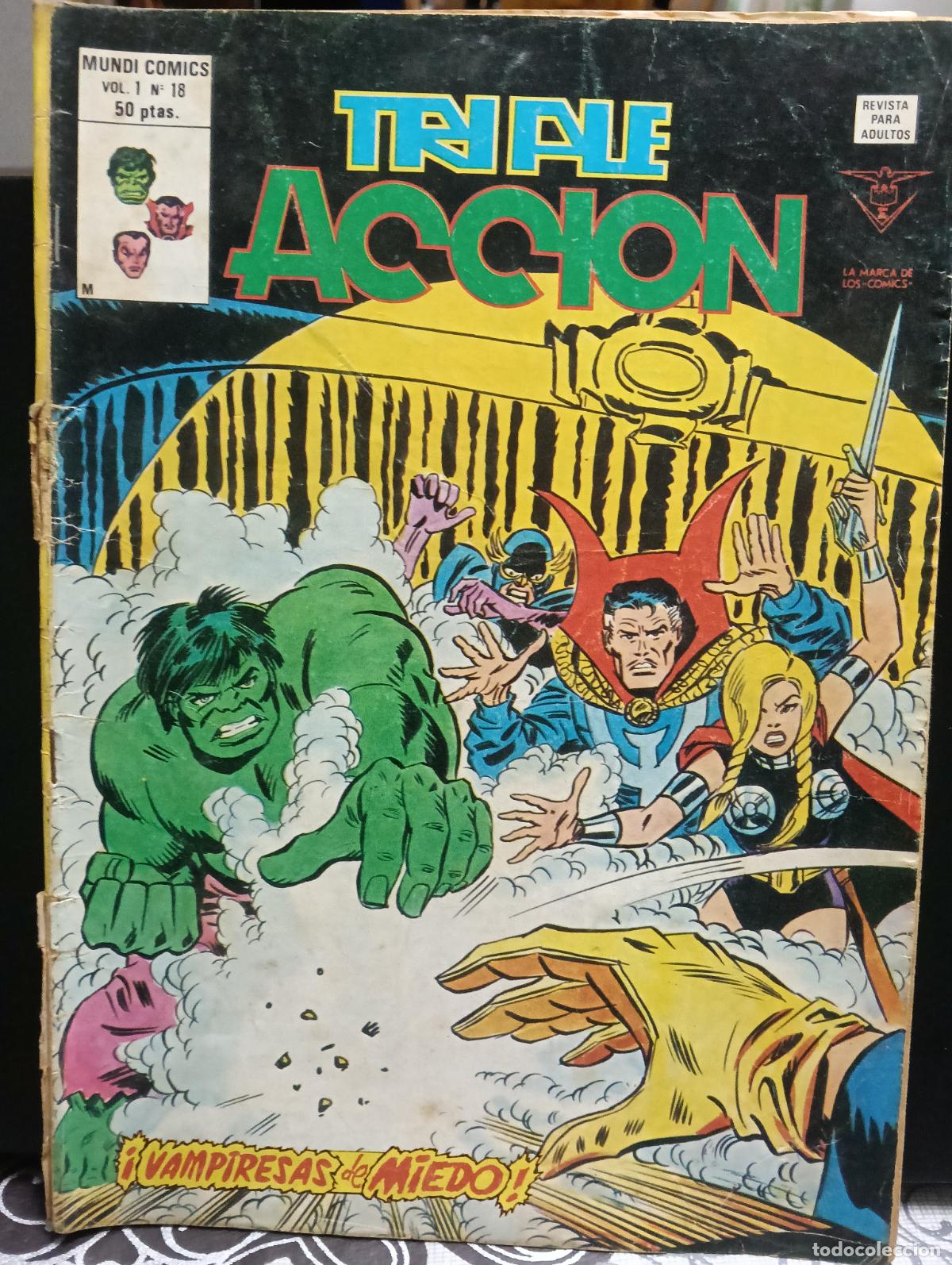 C&oacute;mics: TRIPLE ACCION V.1 N&ordm; 18 DE VERTICE - Foto 1