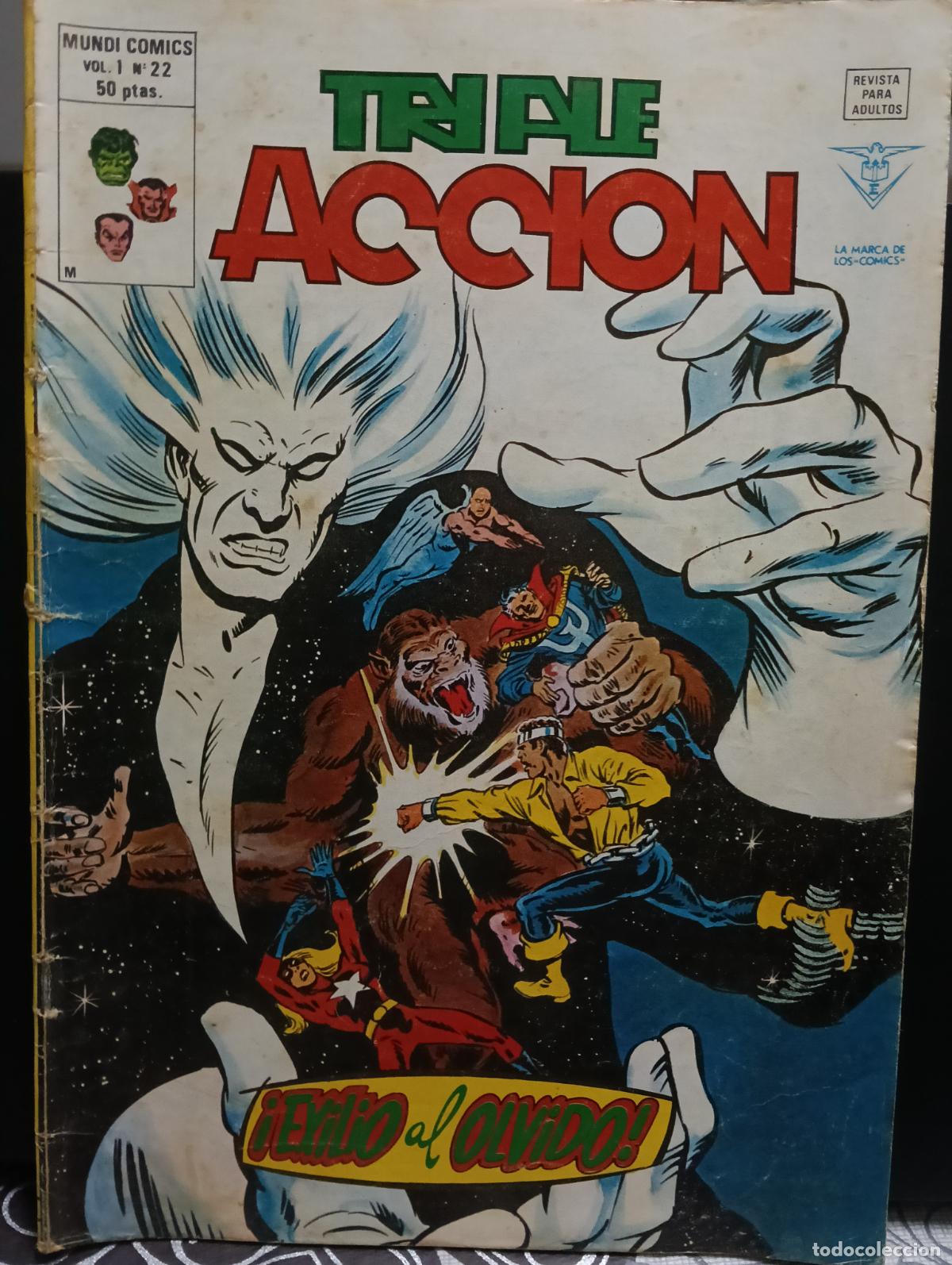 C&oacute;mics: TRIPLE ACCION V.1 N&ordm; 22 DE VERTICE - Foto 1