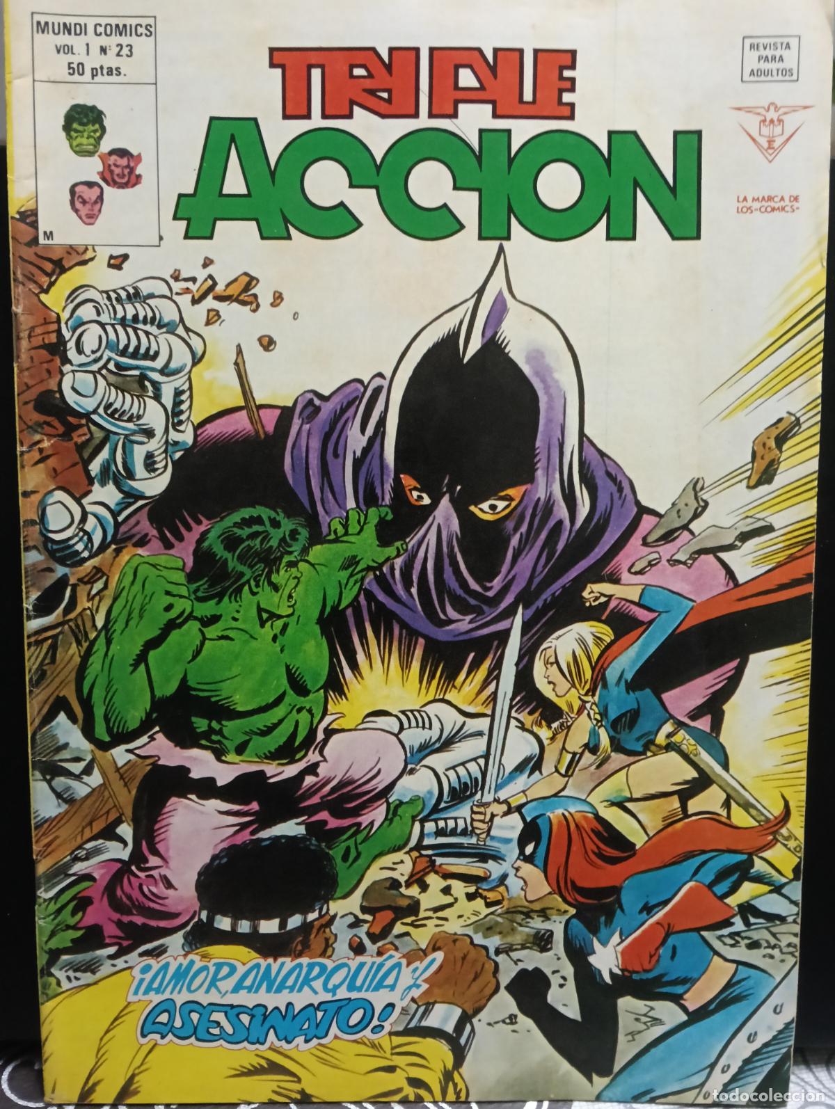 C&oacute;mics: TRIPLE ACCION V.1 N&ordm; 23 DE VERTICE - Foto 1