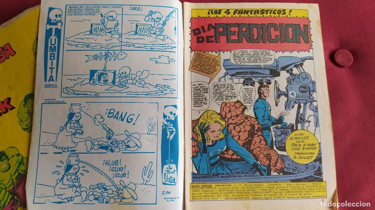 C&oacute;mics: Los 4 fant&aacute;sticos. 8 comics Ediciones vertice. A&ntilde;os setenta. - Foto 3