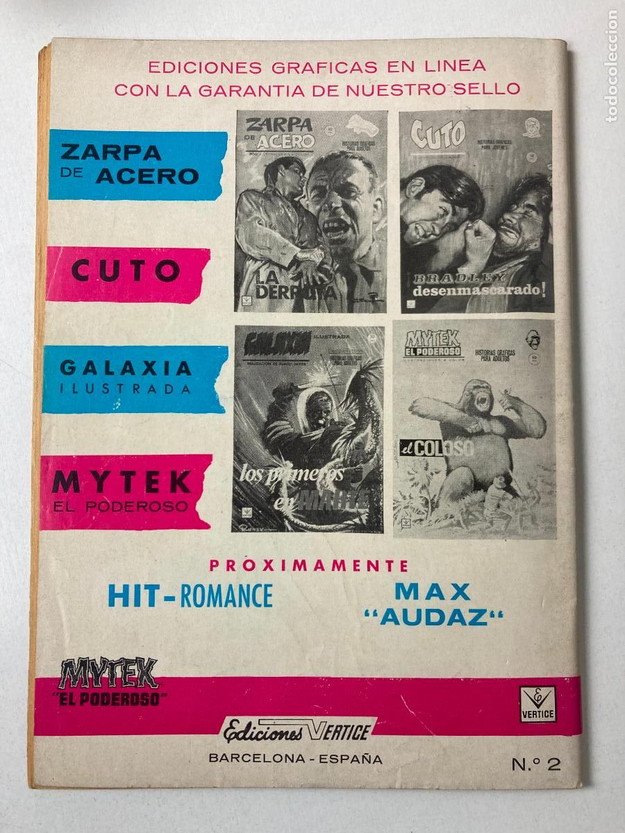 C&oacute;mics: MITEK EL PODEROSO - EDICIONES VERTICE N&ordm;2 - COMIC GRAPA - Foto 2