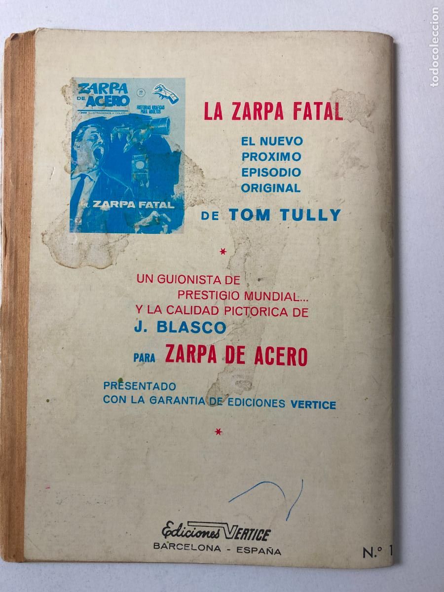 C&oacute;mics: ZARPA DE ACERO - EDICIONES VERTICE N&ordm;1 - COMIC GRAPA - Foto 2