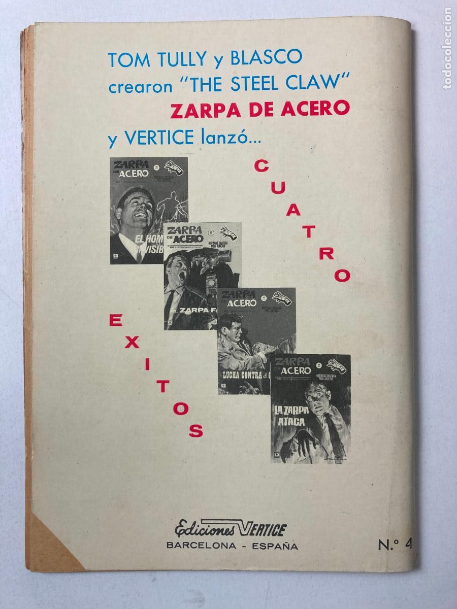 C&oacute;mics: ZARPA DE ACERO - EDICIONES VERTICE N&ordm;4 - COMIC GRAPA - Foto 2