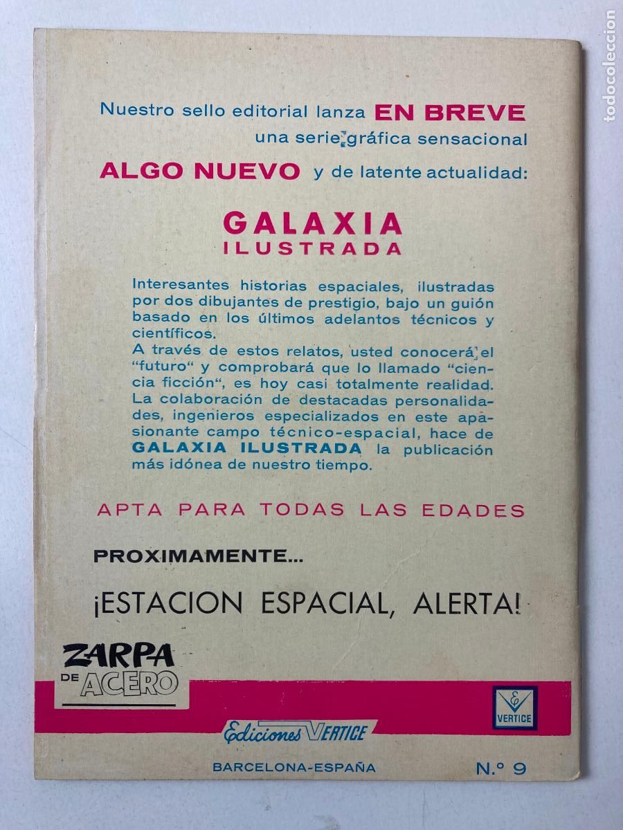 C&oacute;mics: ZARPA DE ACERO - EDICIONES VERTICE N&ordm;9 - COMIC GRAPA - Foto 2