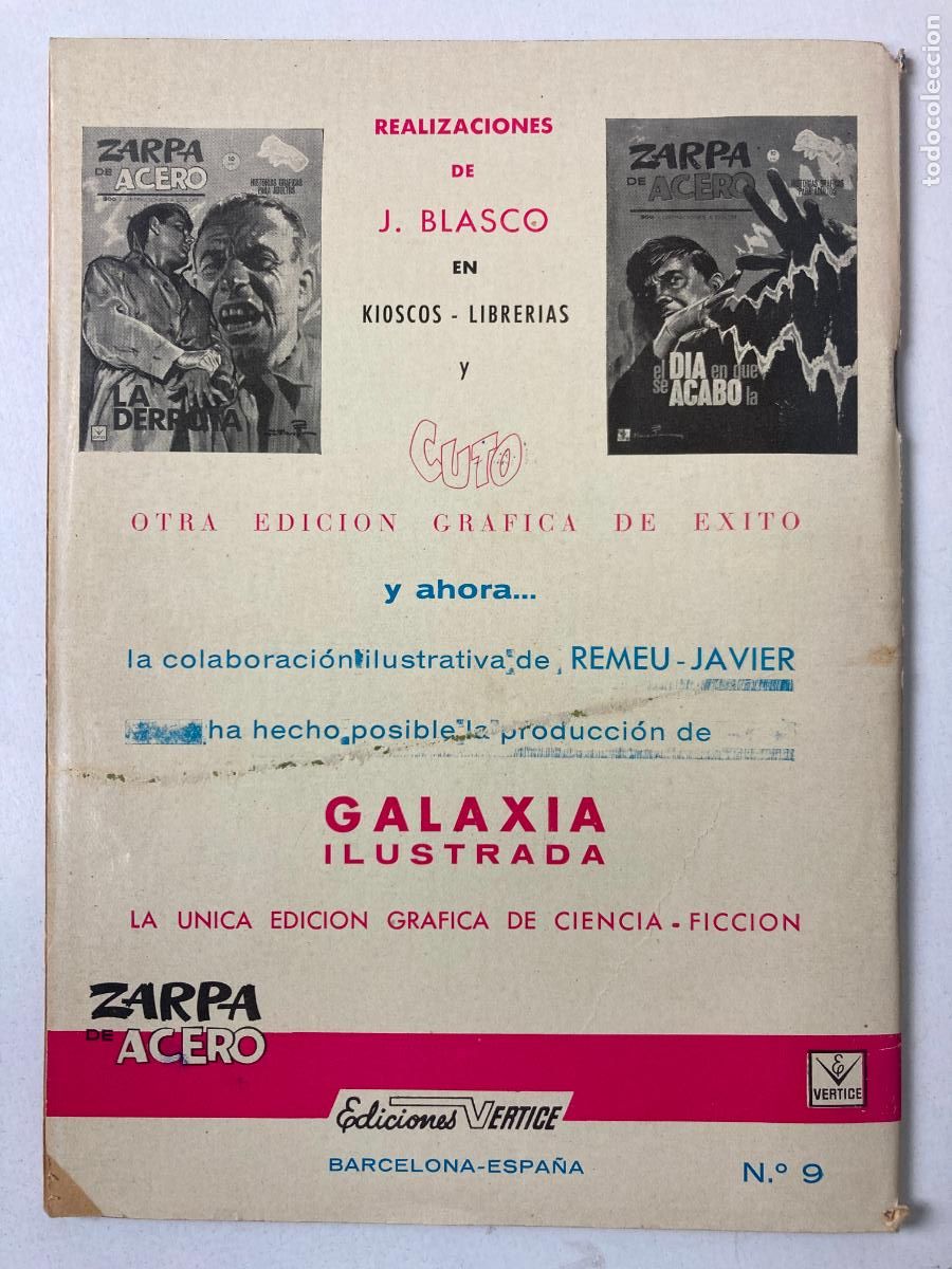 C&oacute;mics: ZARPA DE ACERO - EDICIONES VERTICE N&ordm;10 - COMIC GRAPA - Foto 2