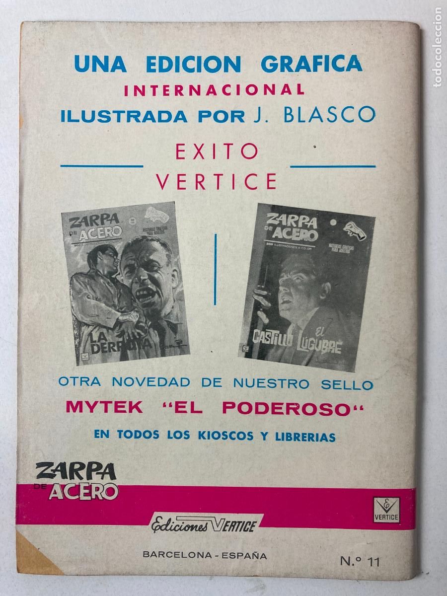 C&oacute;mics: ZARPA DE ACERO - EDICIONES VERTICE N&ordm;11 - COMIC GRAPA - Foto 2