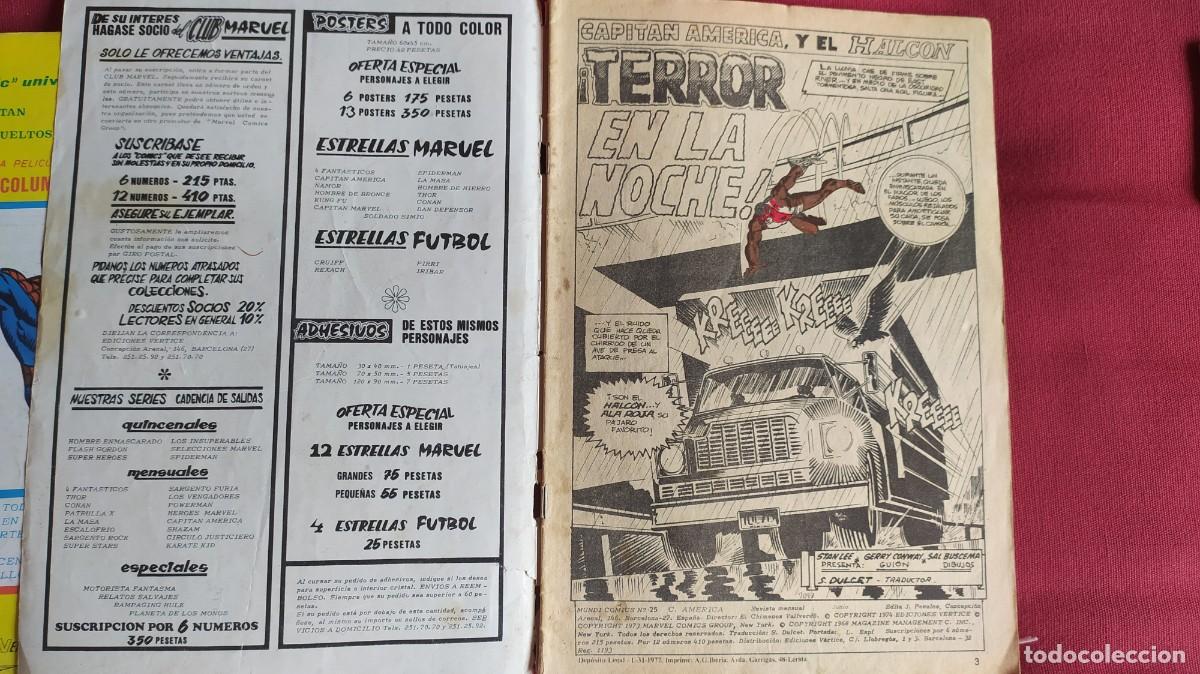 C&oacute;mics: Capit&aacute;n am&eacute;rica Ediciones v&eacute;rtice. 8 comics. A&ntilde;os 1974-1981 - Foto 2