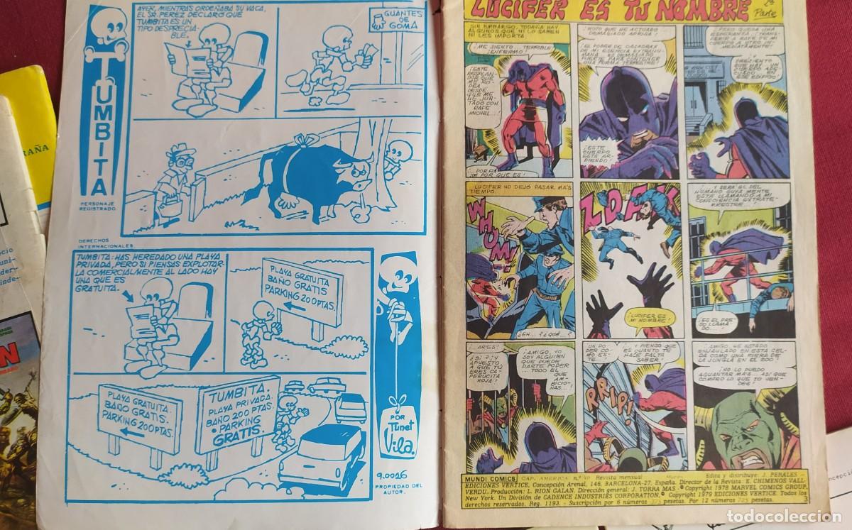 C&oacute;mics: Capit&aacute;n am&eacute;rica Ediciones v&eacute;rtice. 8 comics. A&ntilde;os 1974-1981 - Foto 6