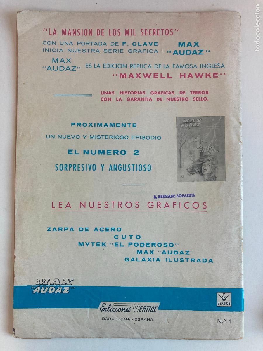 C&oacute;mics: MAX AUDAZ - VERTICE, GRAPA - COLECCION COMPLETA, 18 NUMEROS - Foto 3