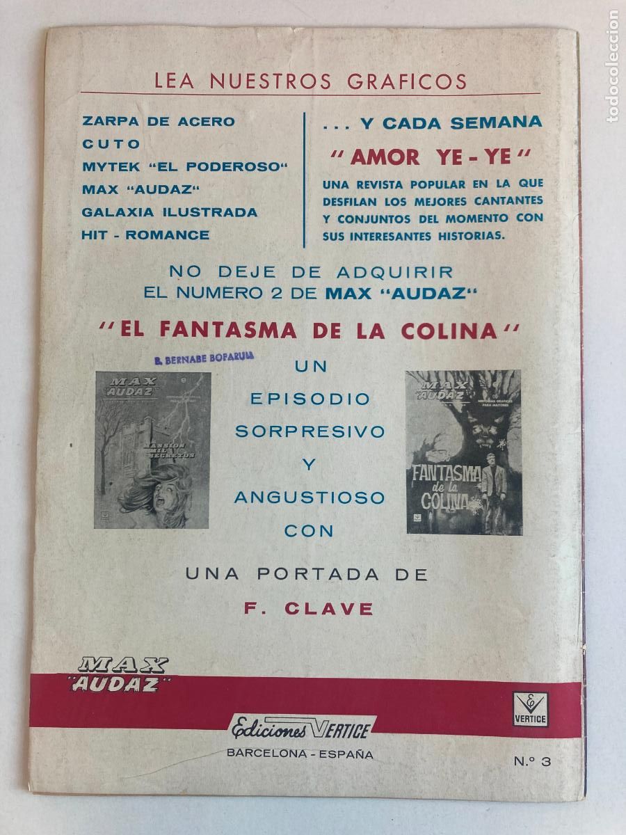 C&oacute;mics: MAX AUDAZ - VERTICE, GRAPA - COLECCION COMPLETA, 18 NUMEROS - Foto 7