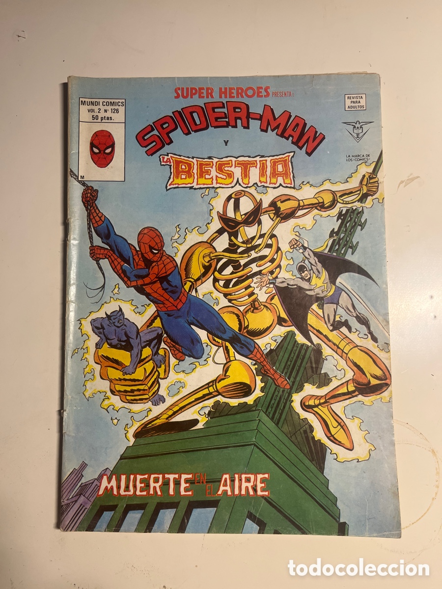 C&oacute;mics: SUPER H&Eacute;ROES SPIDERMAN Y LA BESTIA, N&Uacute;MERO 126, (V&Eacute;RTICE) - Foto 1