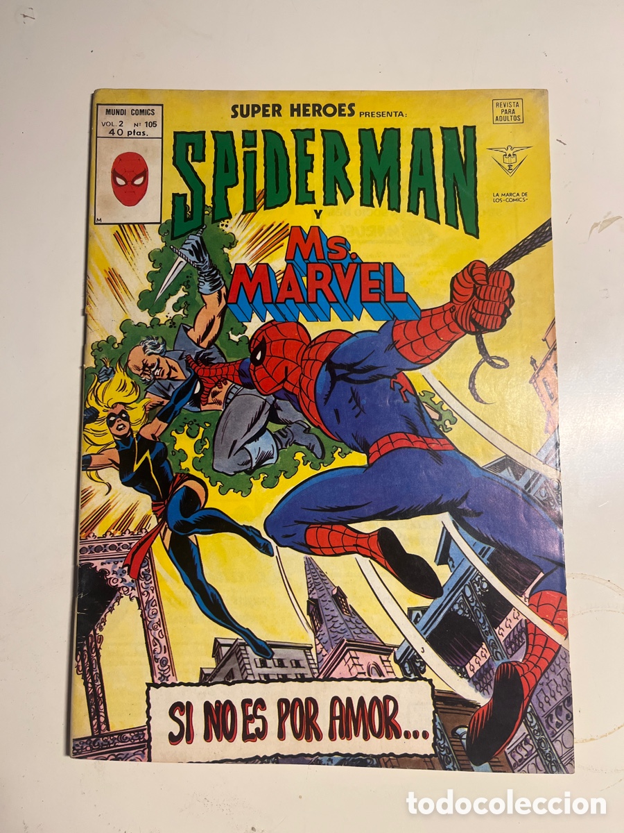 C&oacute;mics: SUPER H&Eacute;ROES SPIDERMAN Y MS MARVEL, N&Uacute;MERO 105, (V&Eacute;RTICE) - Foto 1