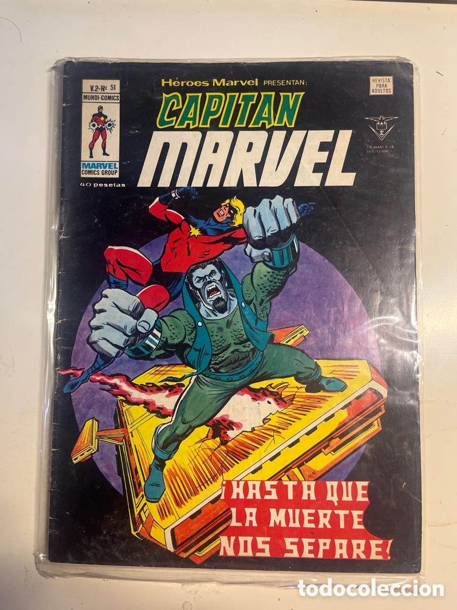 C&oacute;mics: H&Eacute;ROES MARVEL CAPIT&Aacute;N MARVEL N&Uacute;MERO 51, (V&Eacute;RTICE) - Foto 1