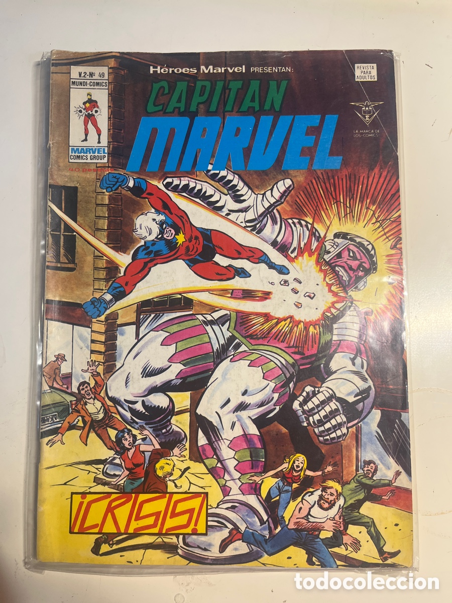 C&oacute;mics: H&Eacute;ROES MARVEL CAPIT&Aacute;N MARVEL, N&Uacute;MERO 49, (V&Eacute;RTICE) - Foto 1