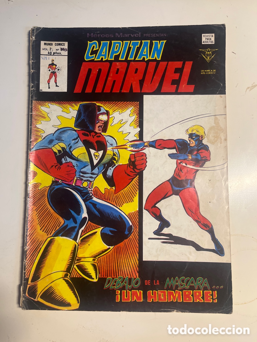 C&oacute;mics: H&Eacute;ROES MARVEL, CAPIT&Aacute;N MARVEL, N&Uacute;MERO 57, (V&Eacute;RTICE) - Foto 1