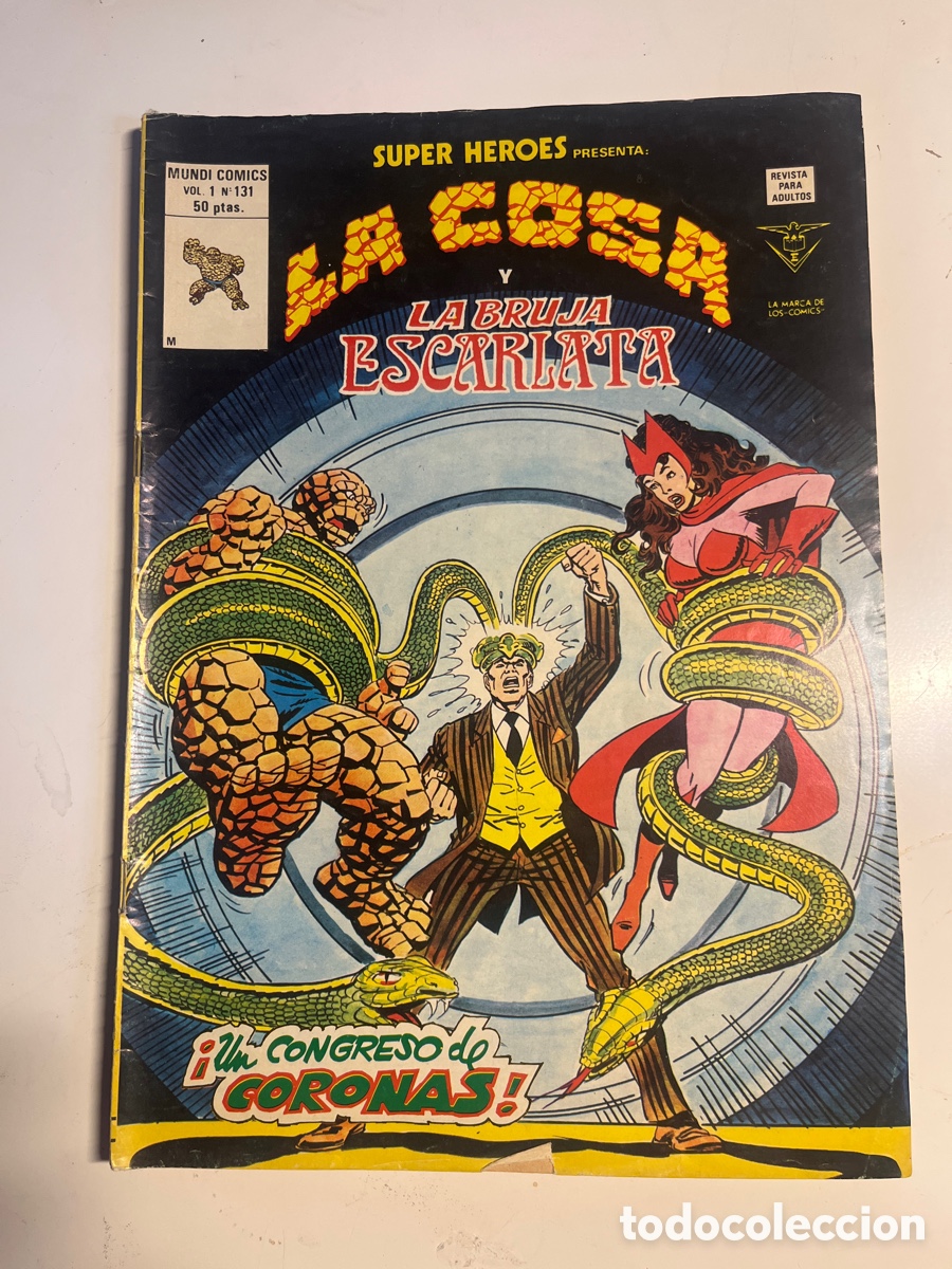 C&oacute;mics: SUPER H&Eacute;ROES LA COSA Y LA BRUJA ESCARLINATA, N&Uacute;MERO 131, (V&Eacute;RTICE) - Foto 1
