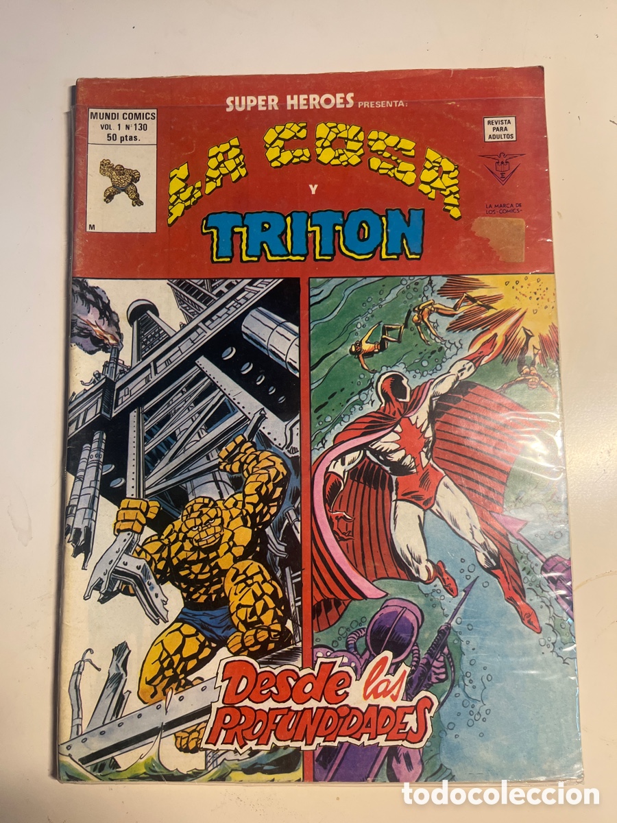 C&oacute;mics: SUPER H&Eacute;ROES LA COSA Y TRITON, N&Uacute;MERO 130, (V&Eacute;RTICE) - Foto 1