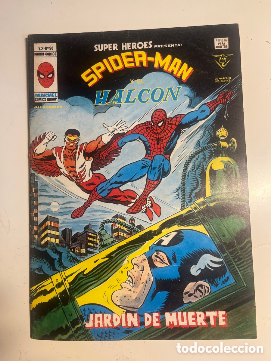 C&oacute;mics: SUPER H&Eacute;ROES SPIDERMAN Y EL HALC&Oacute;N, N&Uacute;MERO 98, (V&Eacute;RTICE) - Foto 1