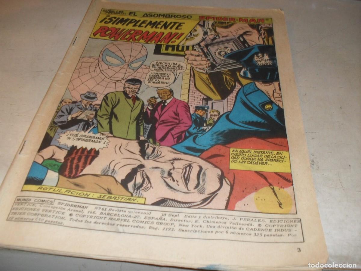 C&oacute;mics: SPIDERMAN VOL 3 N&ordm; 61,(SIN LAS CUBIERTAS):SIMPLEMENTE POWERMAN&iexcl;&iexcl;,DE 76,(REF 333).VERTICE,1975 - Foto 1
