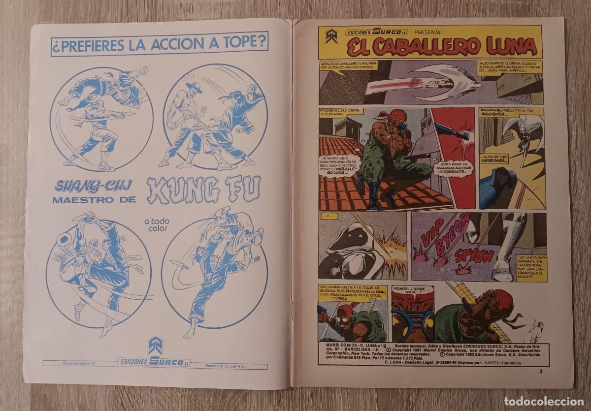 C&oacute;mics: COMIC CABALLERO LUNA NUMERO 9 LINEA SURCO VERTICE - Foto 2