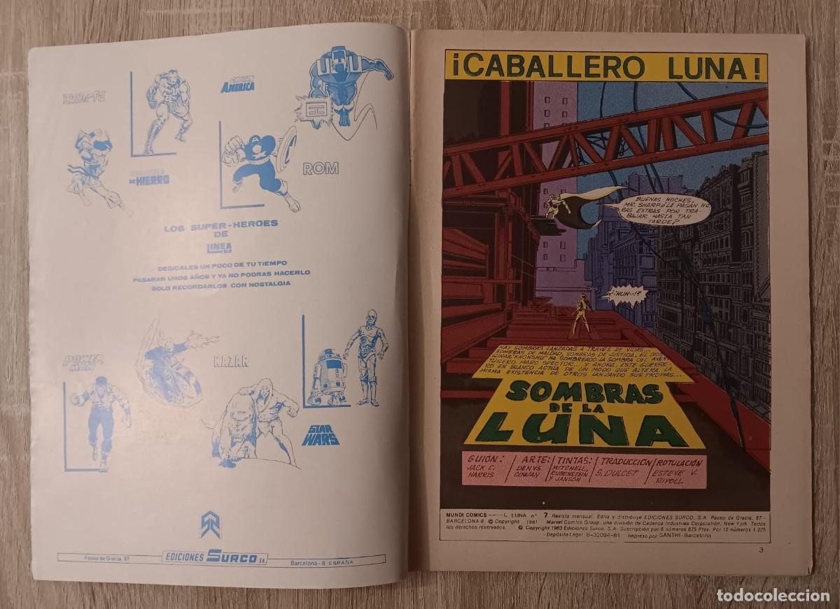 C&oacute;mics: COMIC CABALLERO LUNA NUMERO 7 LINEA SURCO VERTICE - Foto 2