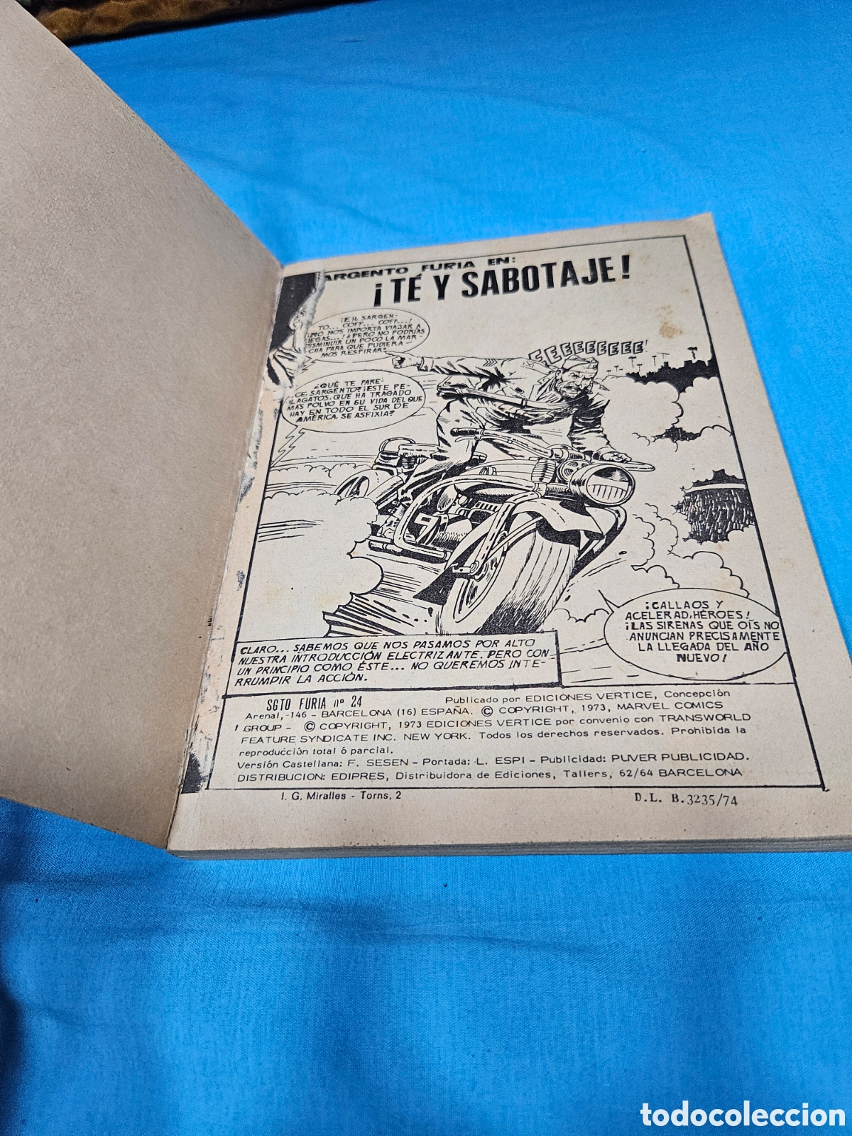C&oacute;mics: SAEGENTO FURIA. TE Y SABOTAJE. MARVEL COMICS GROUP. VERTICE DE TACO - Foto 4