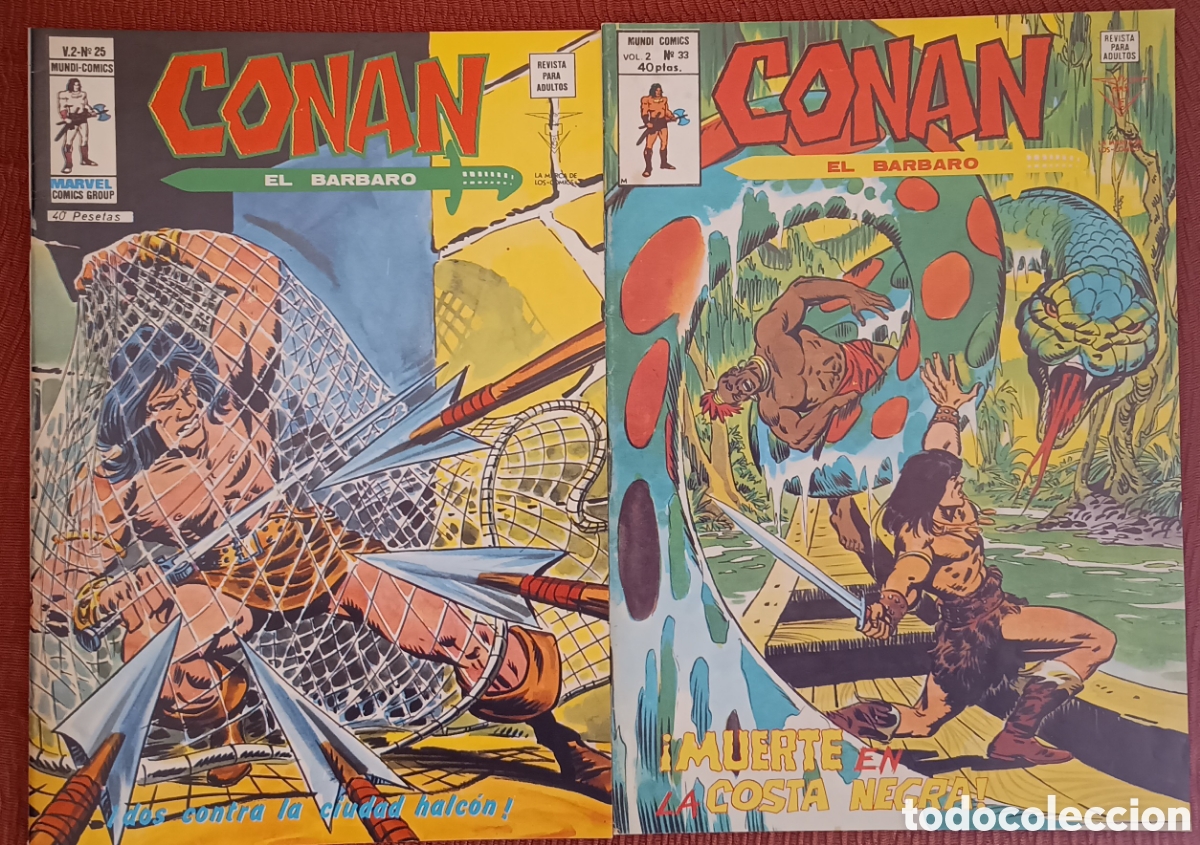 C&oacute;mics: CONAN VOL. 2 - DOS EJEMPLARES NUMERO 25 Y 33 - EDICIONES VERTICE. - Foto 1
