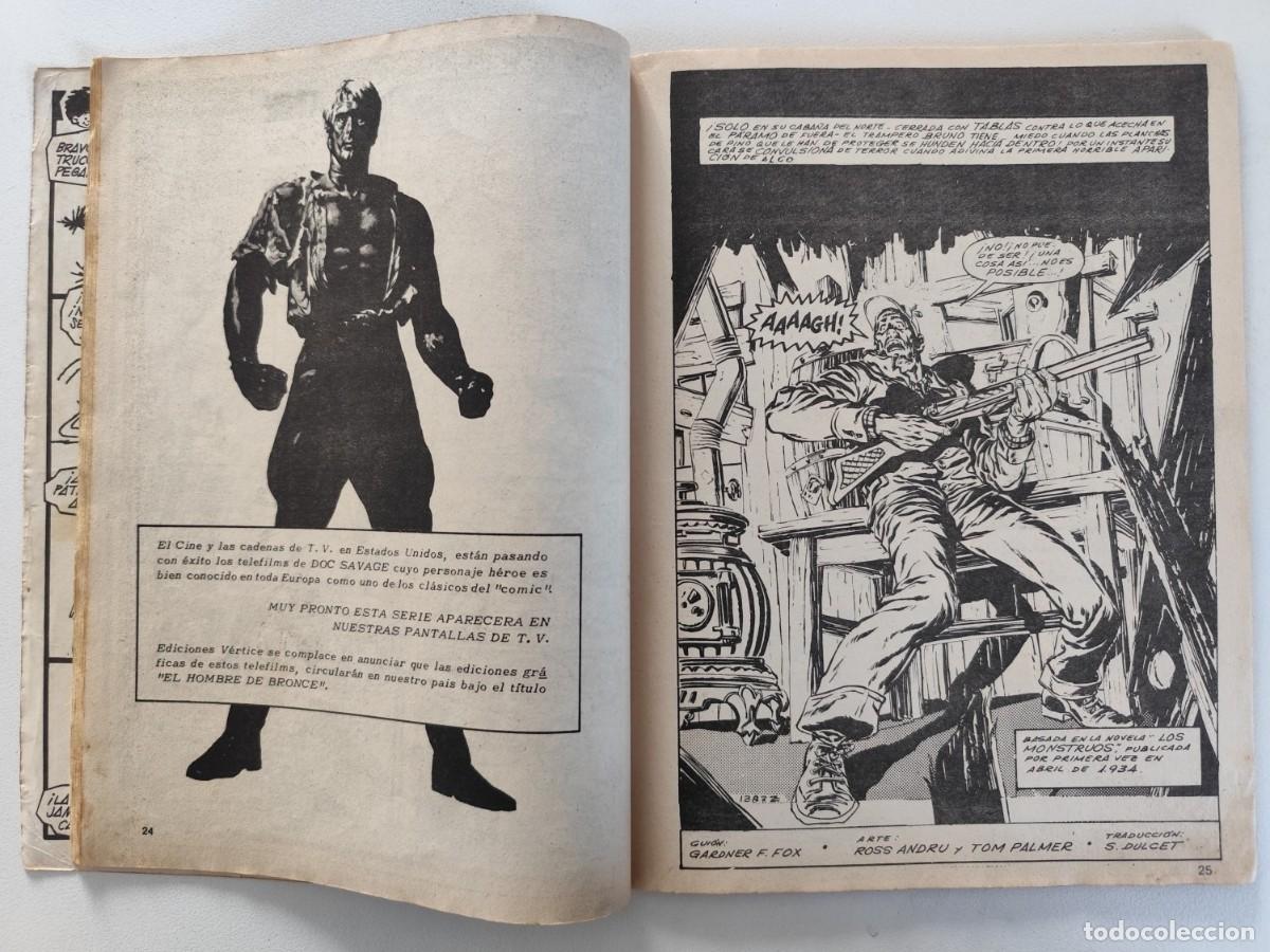 C&oacute;mics: DOC SAVAGE, EL HOMBRE DE BRONCE N&ordm; 7 - Los Monstruos ~ MARVEL/V&Eacute;RTICE (1975) - Foto 3